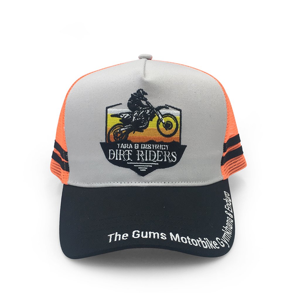 custom embroidery brim trucker cap