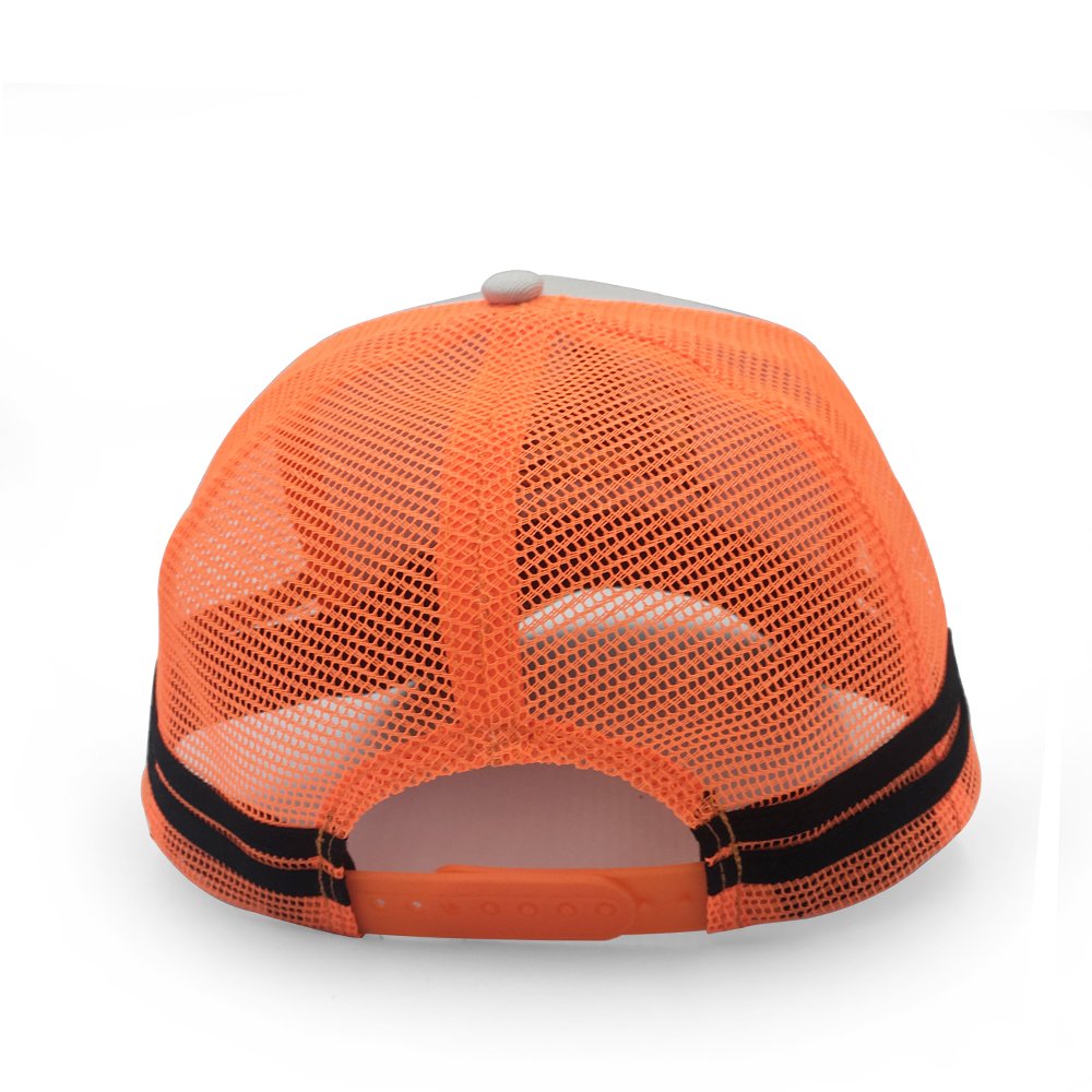 Custom High Profile 5 Panel Cotton Embroidery Logo Striped Digital Underbrim Printing Australia Mesh Country Trucker Hat Cap - Image 5