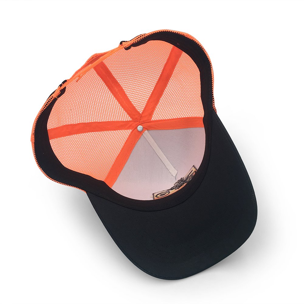 Custom High Profile 5 Panel Cotton Embroidery Logo Striped Digital Underbrim Printing Australia Mesh Country Trucker Hat Cap - Image 6