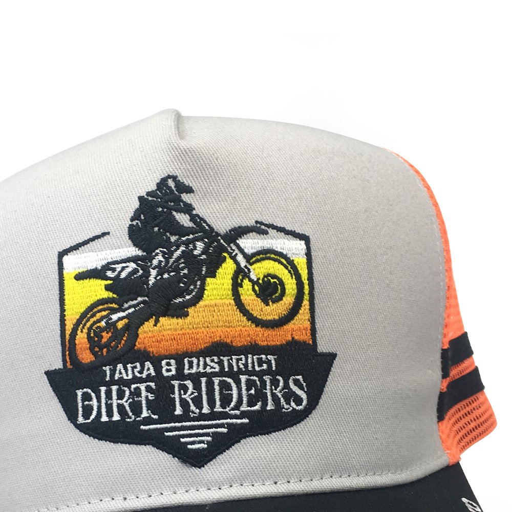 Custom High Profile 5 Panel Cotton Embroidery Logo Striped Digital Underbrim Printing Australia Mesh Country Trucker Hat Cap - Image 7
