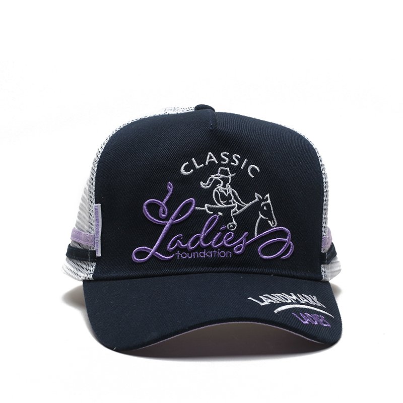 custom navy trucker cap