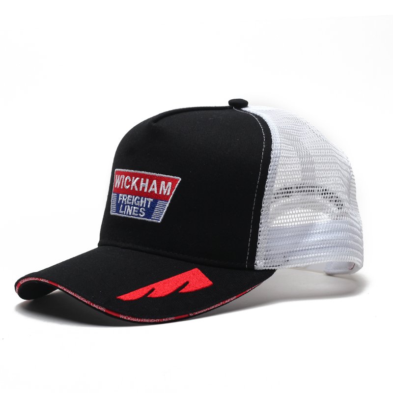 Wholesale Custom Trendy Embroidery Logo 5 Panel Hat Mesh Trucker Cap High Quality Oem Design Mens Printing Cotton Sports Gorras