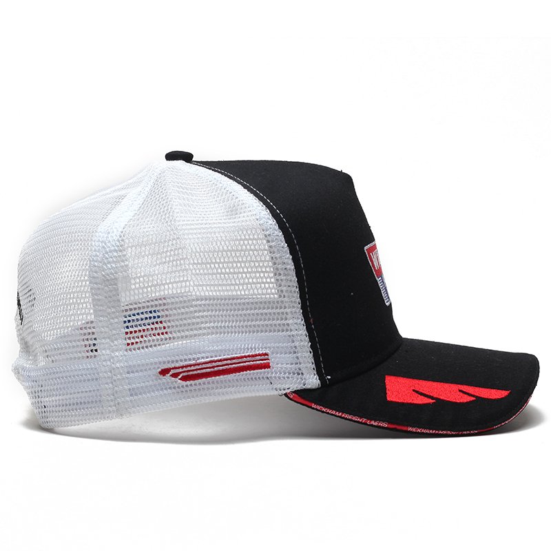 Wholesale Custom Trendy Embroidery Logo 5 Panel Hat Mesh Trucker Cap High Quality Oem Design Mens Printing Cotton Sports Gorras - Image 2