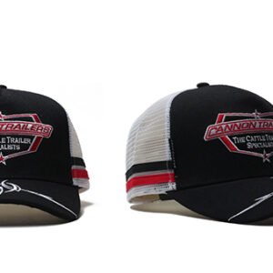Custom embroidery logo on trucker mesh cap